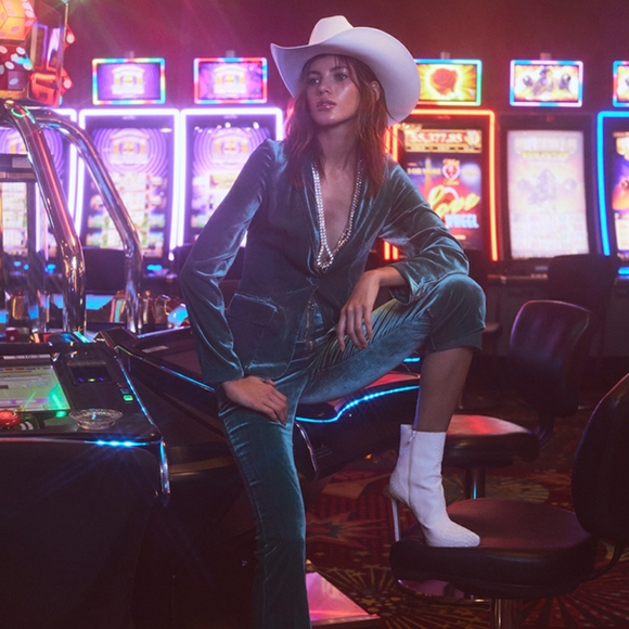 $300 For Love & Lemons Viva Blazer Emerald - Picture 3 of 7